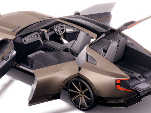 Bentley EXP 15 Concept with interior 3D Model