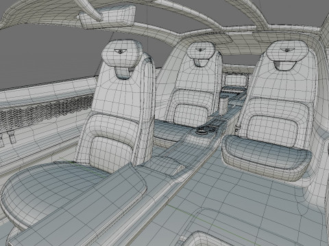 Bentley EXP 15 Concept with interior 3D Model