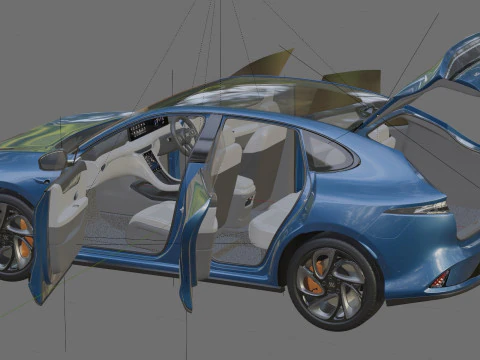 MG IM6 SUV 2026 IM LS6 with interior 3D Model