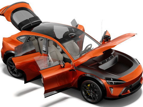 Xiaomi YU7 2026 with interior 3D Model
