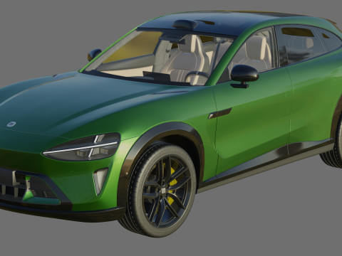 Xiaomi YU7 2026 with interior 3D Model