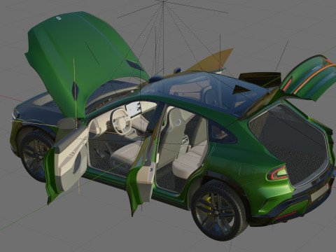 Xiaomi YU7 2026 with interior 3D Model
