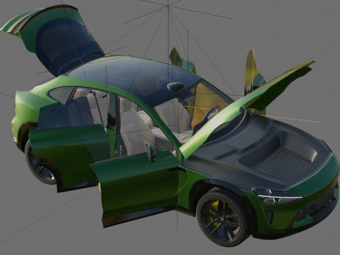 Xiaomi YU7 2026 with interior 3D Model