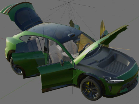 Xiaomi YU7 2026 with interior 3D Model