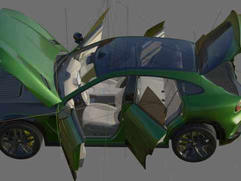 Xiaomi YU7 2026 with interior 3D Model