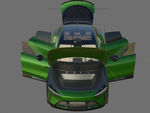 Xiaomi YU7 2026 with interior 3D Model