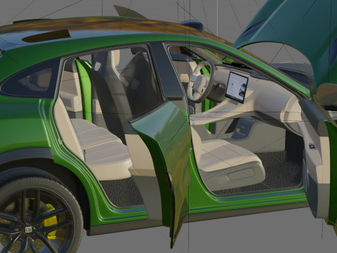 Xiaomi YU7 2026 with interior 3D Model