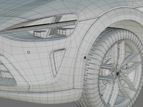 Xiaomi YU7 2026 with interior 3D Model