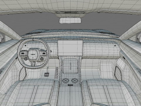 Xiaomi YU7 2026 with interior 3D Model
