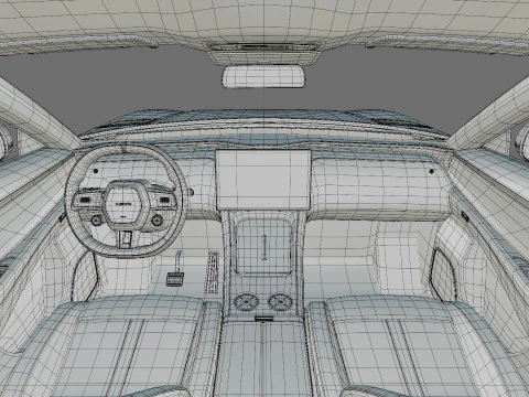 Xiaomi YU7 2026 with interior 3D Model