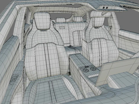 Xiaomi YU7 2026 with interior 3D Model