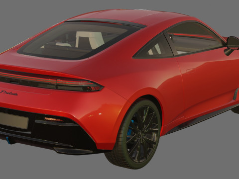 Honda Prelude 2026 with interior Modèle 3D