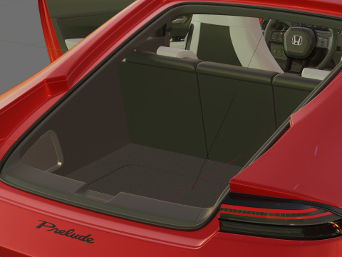 Honda Prelude 2026 with interior Modèle 3D