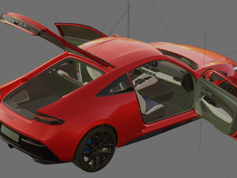 Honda Prelude 2026 with interior Modèle 3D