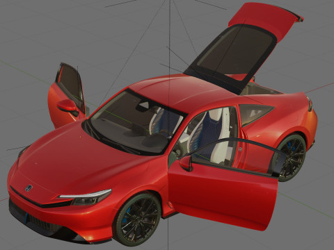 Honda Prelude 2026 with interior Modèle 3D
