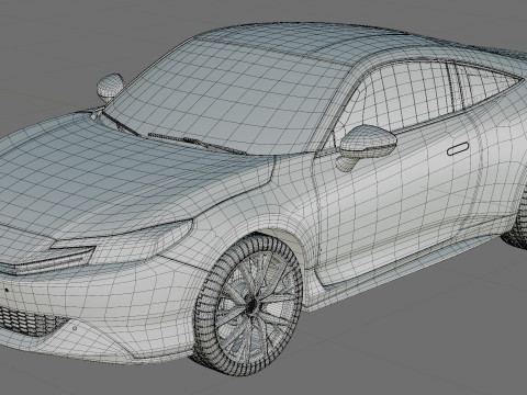 Honda Prelude 2026 with interior Modèle 3D