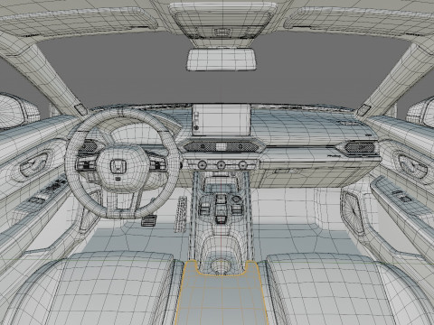 Honda Prelude 2026 with interior Modèle 3D