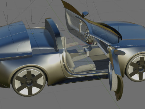 Audi C Concept 2025 with interior Modelo 3D