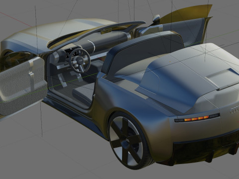 Audi C Concept 2025 with interior Modelo 3D