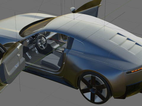Audi C Concept 2025 with interior Modelo 3D
