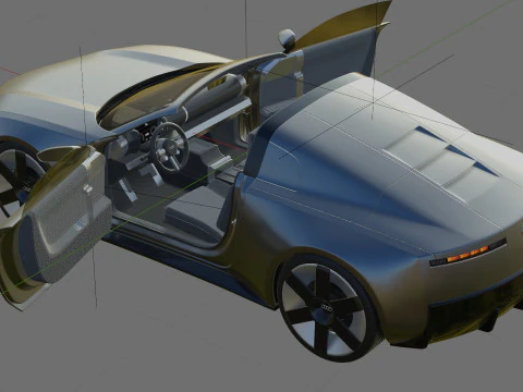 Audi C Concept 2025 with interior 3D Model