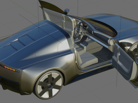 Audi C Concept 2025 with interior Modelo 3D