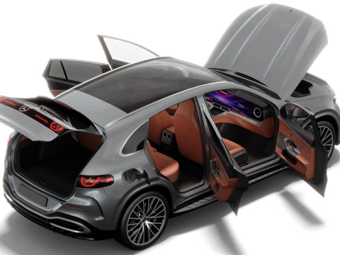 Mercedes Benz GLC EV 2026 with interior 3D Model