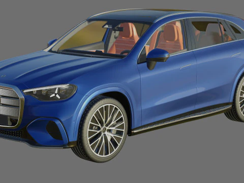 Mercedes Benz GLC EV 2026 with interior 3D Model