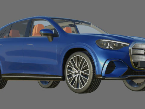 Mercedes Benz GLC EV 2026 with interior 3D Model