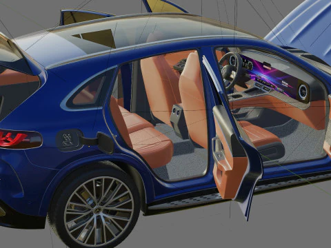 Mercedes Benz GLC EV 2026 with interior 3D Model