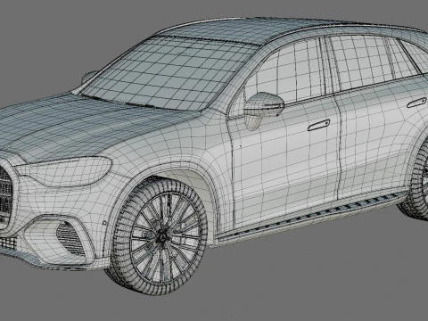 Mercedes Benz GLC EV 2026 with interior 3D Model