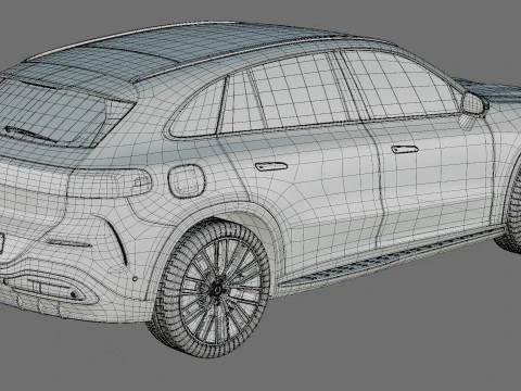 Mercedes Benz GLC EV 2026 with interior 3D Model