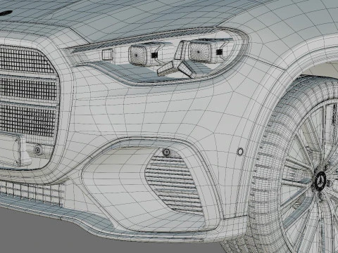 Mercedes Benz GLC EV 2026 with interior 3D Model