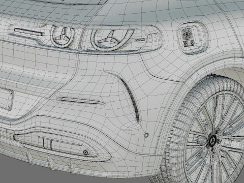Mercedes Benz GLC EV 2026 with interior 3D Model