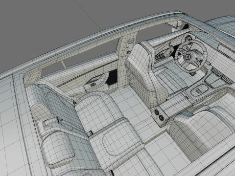 Mercedes Benz GLC EV 2026 with interior 3D Model