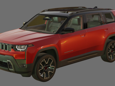 Jeep Cherokee 2026 com interior Modelo 3D