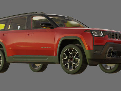 Jeep Cherokee 2026 com interior Modelo 3D