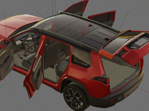 Jeep Cherokee 2026 com interior Modelo 3D