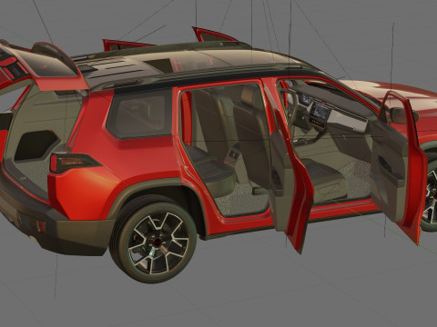 Jeep Cherokee 2026 com interior Modelo 3D