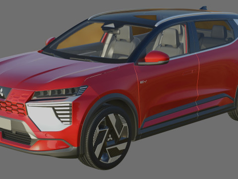 Mitsubishi Eclipse Cross EV 2026 avec intérieur Modèle 3D