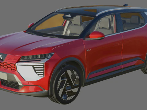 Mitsubishi Eclipse Cross EV 2026 with interior 3D Model