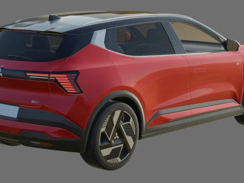 Mitsubishi Eclipse Cross EV 2026 with interior 3D Model