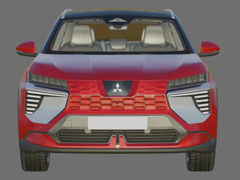 Mitsubishi Eclipse Cross EV 2026 with interior 3D Model
