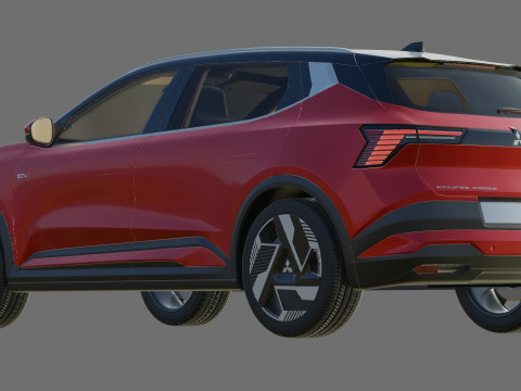 Mitsubishi Eclipse Cross EV 2026 avec intérieur Modèle 3D