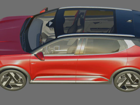 Mitsubishi Eclipse Cross EV 2026 with interior 3D Model