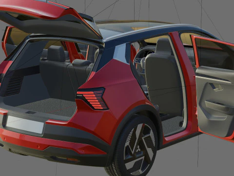 Mitsubishi Eclipse Cross EV 2026 with interior 3D Model