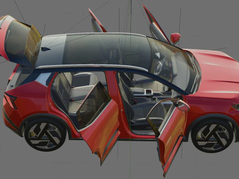 Mitsubishi Eclipse Cross EV 2026 with interior 3D Model