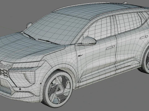 Mitsubishi Eclipse Cross EV 2026 with interior 3D Model