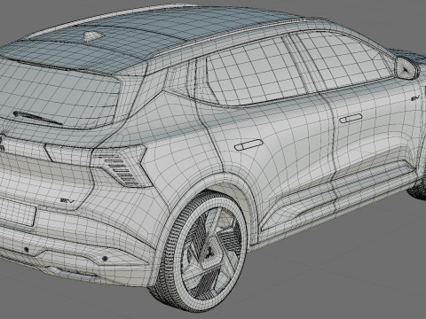 Mitsubishi Eclipse Cross EV 2026 avec intérieur Modèle 3D