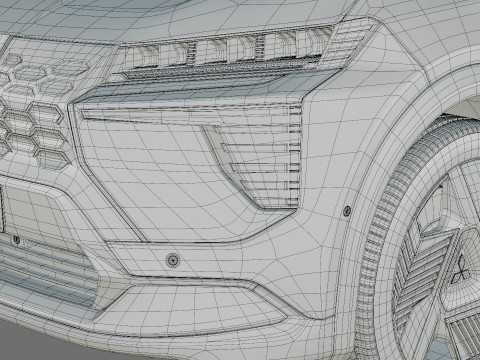 Mitsubishi Eclipse Cross EV 2026 avec intérieur Modèle 3D